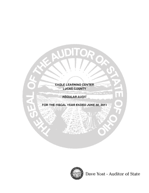 EagleLearningCenter11 LucasTable of Contents DOCX Auditor State Oh  Form