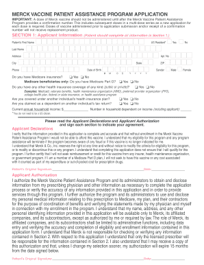 Printable Merck Patient Assistance Form