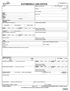 Accord Claim Forms