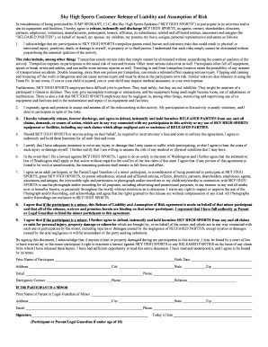 Sky High Waiver  Form