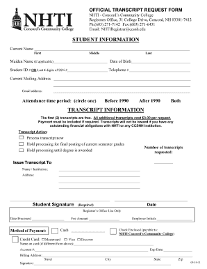 Nhti Registrar  Form