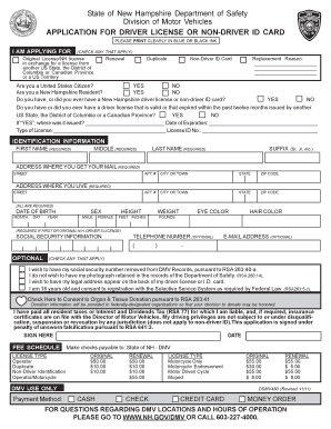 Driving Application Form