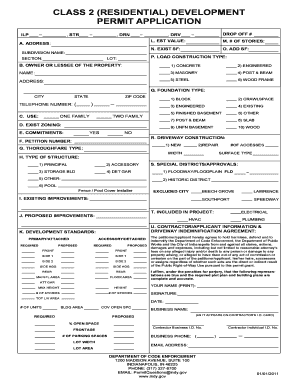 Help Filling Out Indianapolis Class 2 Residential Development  Form