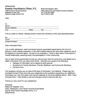 Collateral Contact Letter Sample  Form