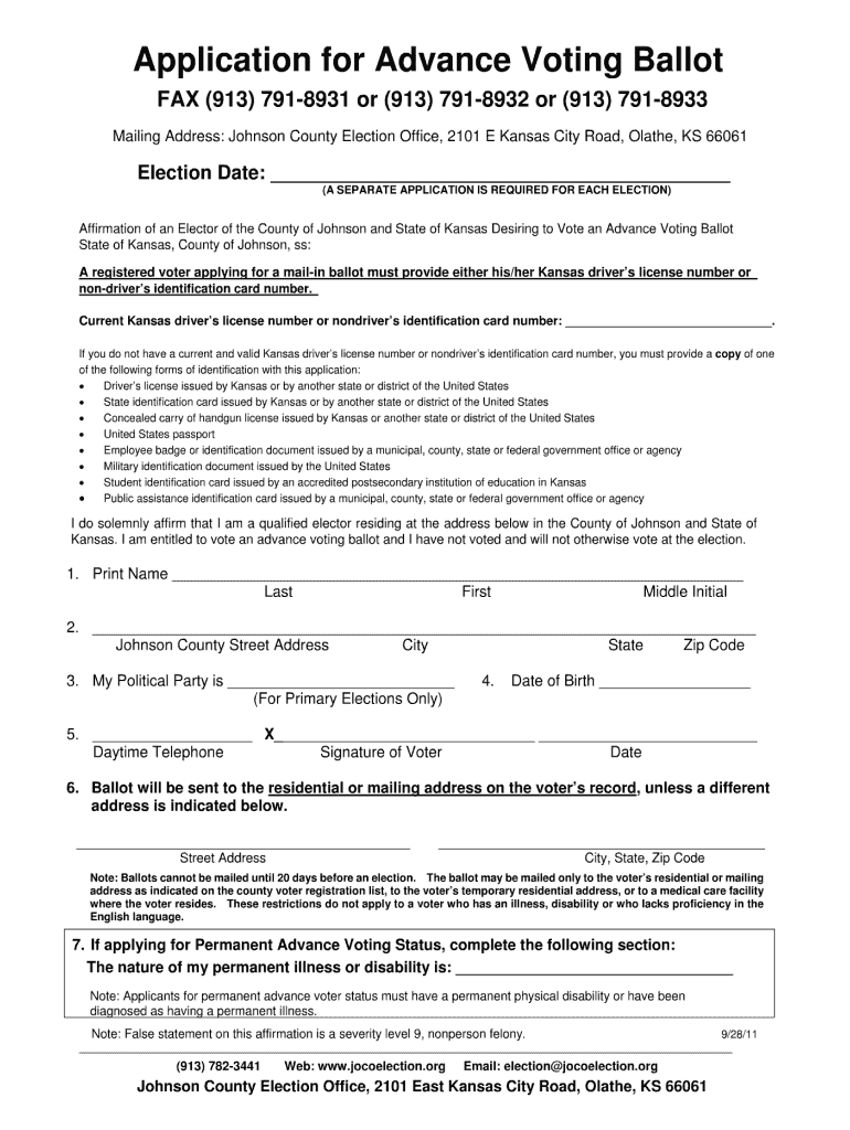  Jocoelectionorgadvapppdf Form 2011