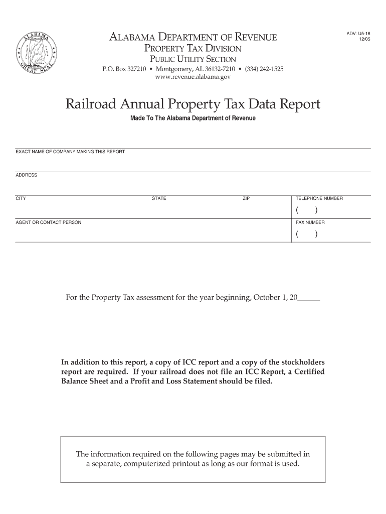 Alabama Form Adv U5 16