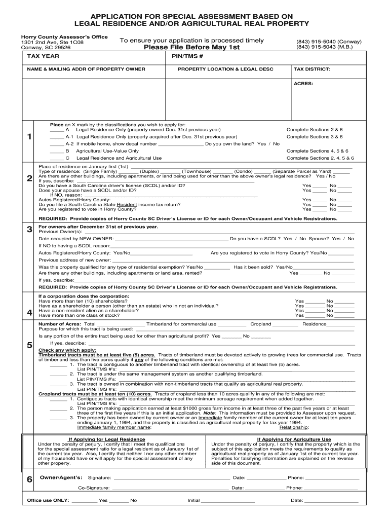 Residence Assessment  Form