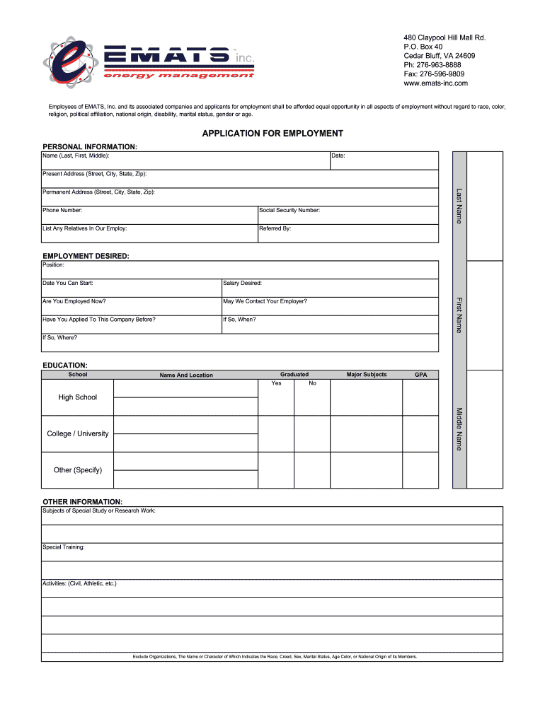 Emats Greene County Form