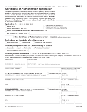 Ohio Form 3012