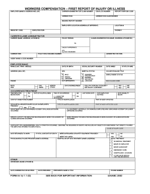 Printable Injury Forms