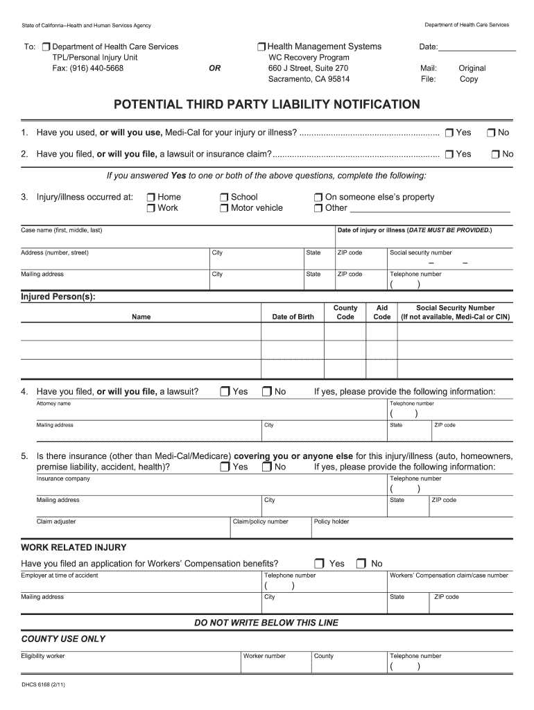 Dhcs 6168  Form