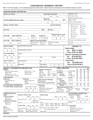 Morbidity Report Form