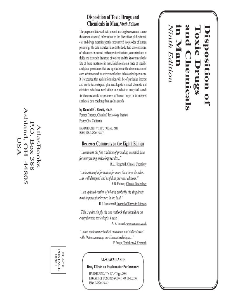 Disposition of Toxic Drugs and Chemicals in Man PDF  Form