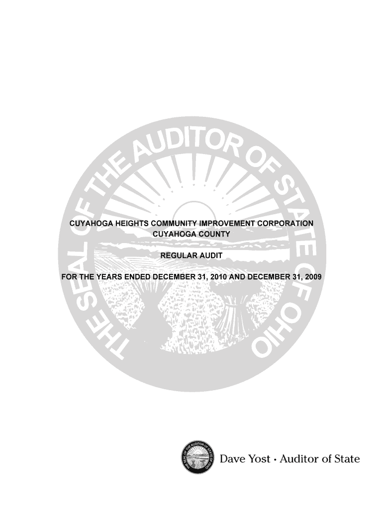 CUYAHOGA HEIGHTS COMMUNITY IMPROVEMENT CORPORATION Auditor State Oh  Form