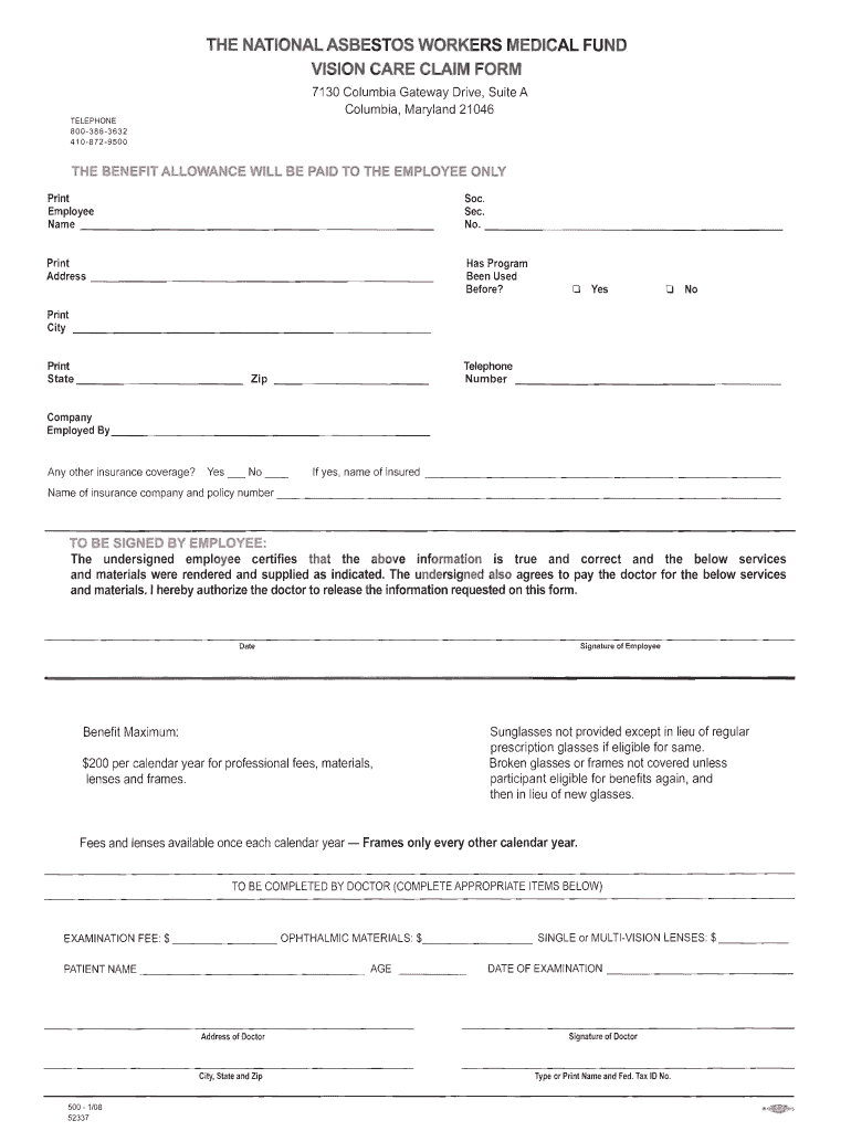  National Asbestos Workers Medical Fund 2008-2024