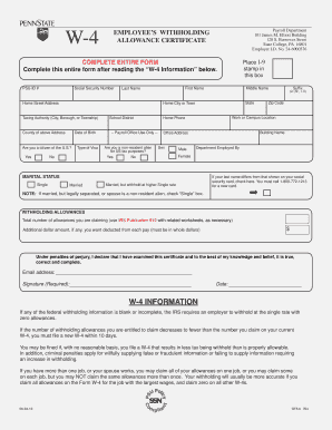 Employee&#039;s Withholding Certificate  Form