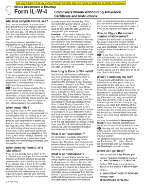 State of Illinois W4 Fillable Form - Fill Out and Sign Printable PDF  Template | signNow