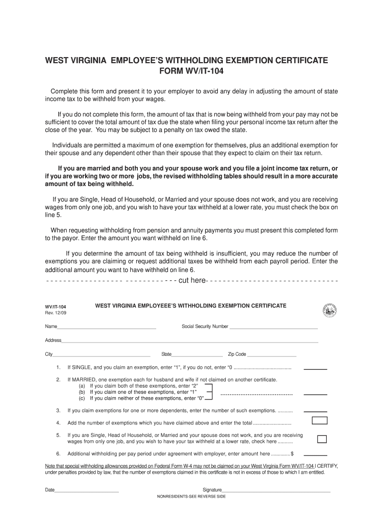 Wv it 104  Form