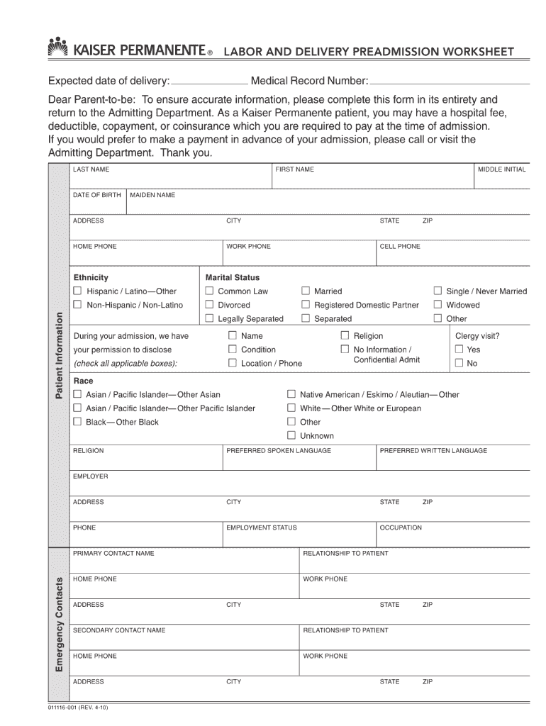 Get and Sign Kaiser Doctors Note PDF 2010-2022 Form