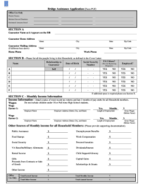 Bridge Assistance  Form