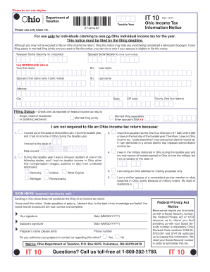 Ohio Tax Forms Printable