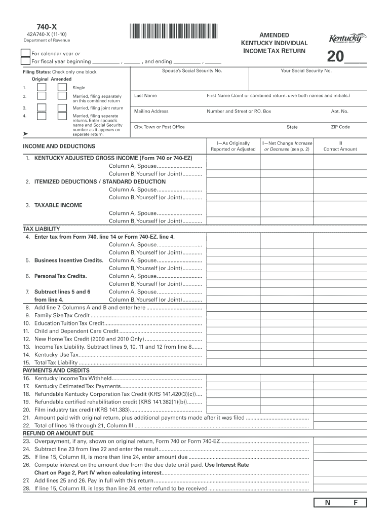  Kentucky Form 740x 2010