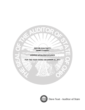 Henry County Republican Party 11 Henry AUP DOCX Auditor State Oh  Form
