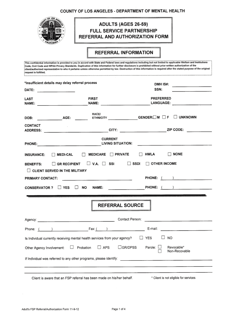  Fsp Referral Form 2010