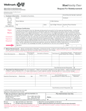 Wellmark Request for Reimbursement Form