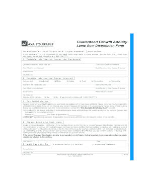  Axa Guaranteed Growth Annuity 2004-2024