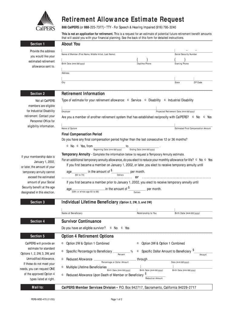  Pers Msd 470  Form 2005