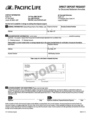  Direct Deposit Request Form 2011