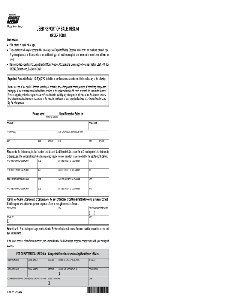 Reg 51  Form