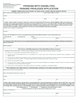DR 2219 122810 COLORADO DEPARTMENT of REVENUE DIVISION of MOTOR VEHICLES REGISTRATION SECTION Www  Form