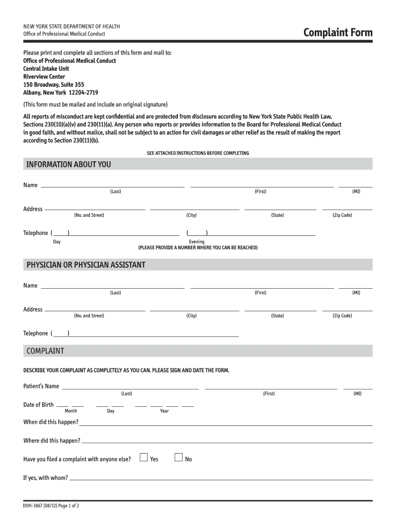 Fill in Form Doh 3867 2020-2024