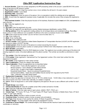Irp Ohio Form - Fill Out and Sign Printable PDF Template | signNow