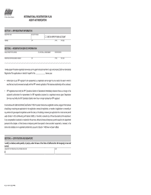 Ca Irp Agent Authorization Form