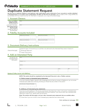 Duplicate Statement Requestpdf Form