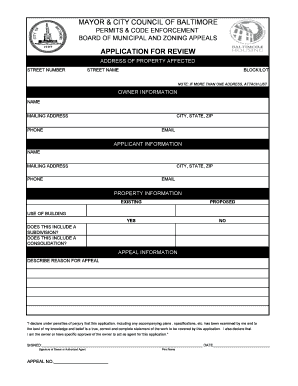 Bmza Baltimore  Form