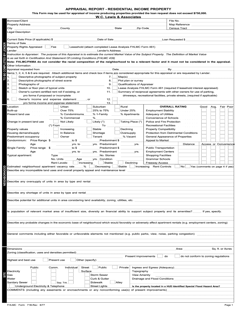  71b Appraisal Form 1977-2024