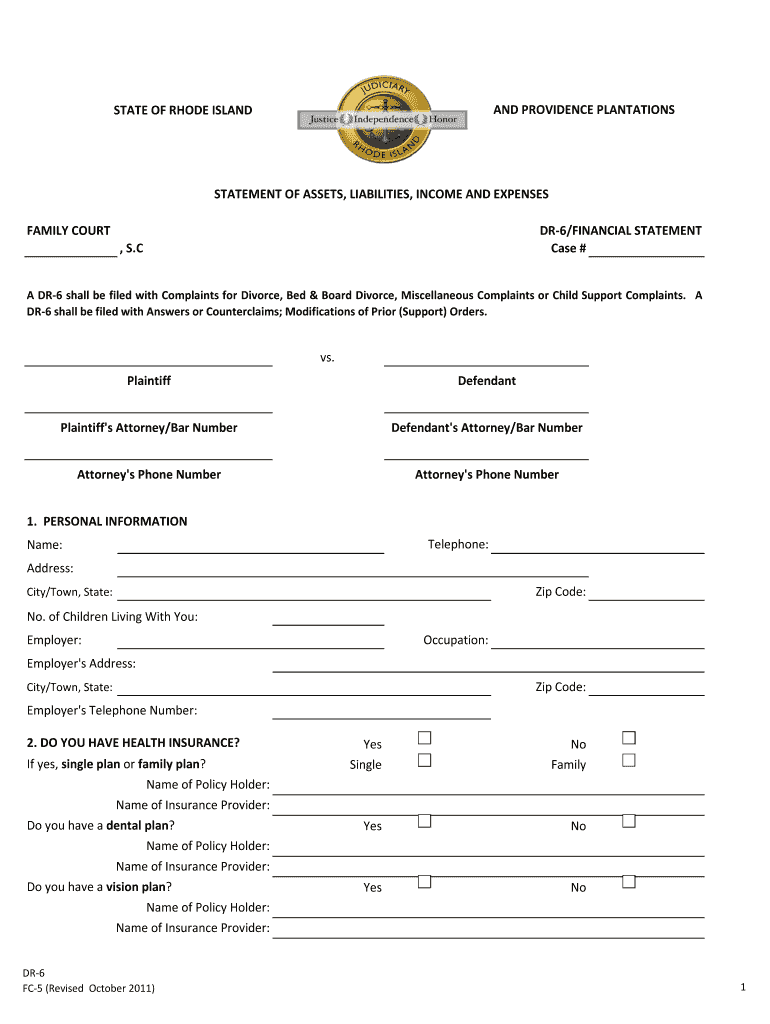  Rhode Island Dr6 Form 2011-2024