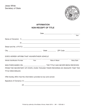  Receipt Title Form 2010