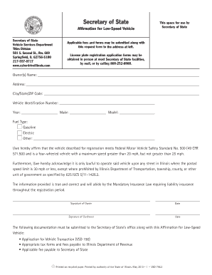 Secretary of State Form