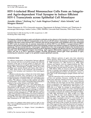 HIV 1 Infected Blood Mononuclear Cells Form an Integrin and Agrin