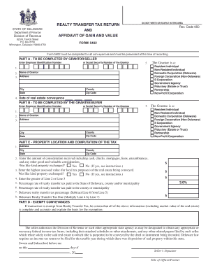 Delaware Form 5402