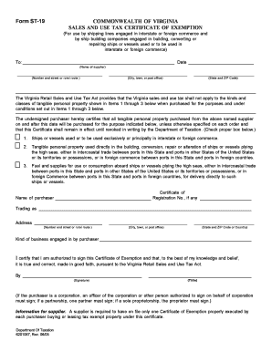 Form St 19 Va