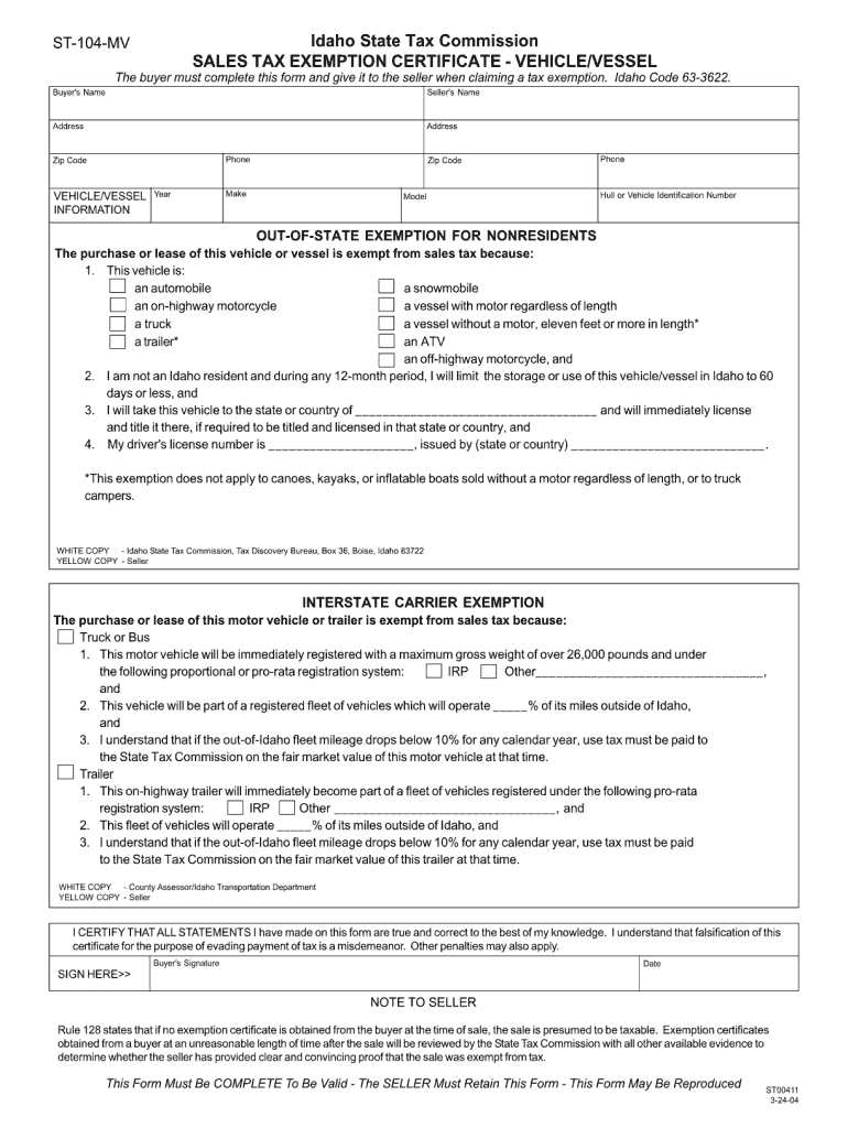  St 104 Mv Form 2004