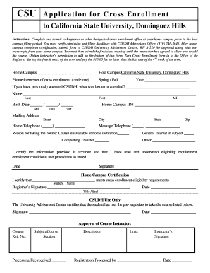 Csu Application  Form