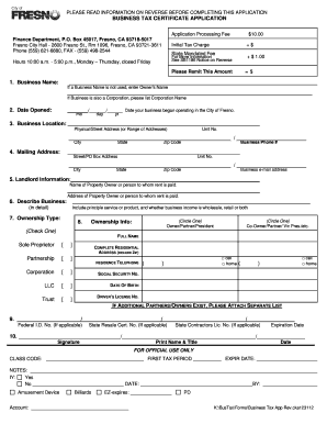 City of Fresno Po Box 45017 Form