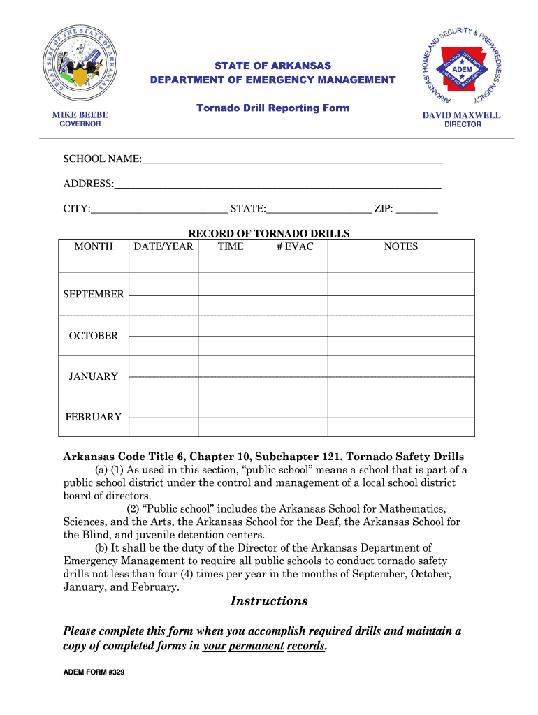 Fire Drill Form PDF